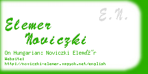 elemer noviczki business card